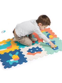 Spielzeug-Erstes Spielzeug-Krabbeldecke und Spielbogen-6-teilige Baby Schaumstoff-Puzzlematte mit Tieren LUDI