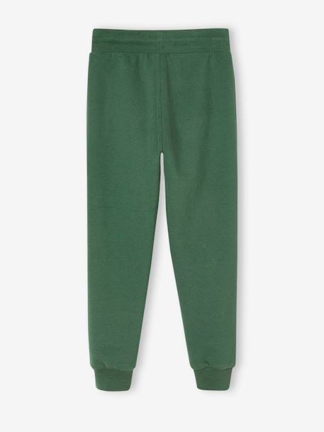 Pantalon jogging garçon en molleton dark bleu ardoise+gris moyen chiné+marine chiné+noir+noir chiné+noisette+ocre+rouge+vert sapin 