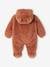 Baby Overall aus Webpelz mit Recycling-Polyester braun+ecru 