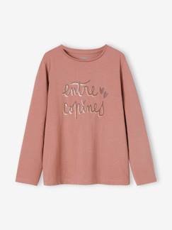 Fille-T-shirt, sous-pull-T-shirt-Tee-shirt à message fille