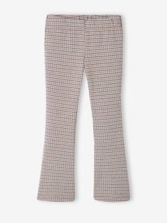 Fille-Pantalon-Legging carreaux Prince de Galles fille bas évasé