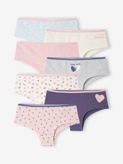 Mädchen-Unterwäsche-7er-Pack Mädchen Shortys, Herzen