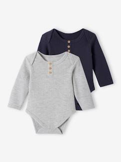 Baby-Body-2er-Pack Baby Langarm-Bodys, Waffelpikee