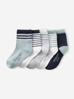 Bébé-Lot de 5 paires de chaussettes à rayures bébé garçon