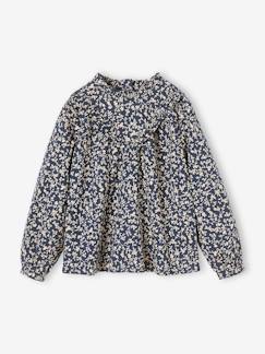 Blouse victorienne motifs fleurs fille