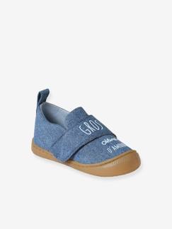 Schuhe-Baby Stoff-Hausschuhe mit Klettverschluss