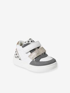 Schuhe-Babyschuhe 17-26-Lauflernschuhe Mädchen 19-26-Leichte Sneakers mit Punkten, Klettverschluss