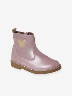 Chaussures-Chaussures fille 23-38-Boots coeur en cuir fille collection maternelle