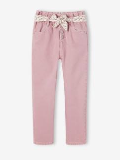 Fille-Pantalon fille paperbag ceinture foulard 