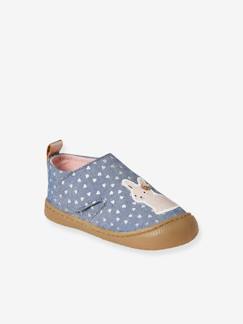 Schuhe-Baby Stoff-Hausschuhe mit Klettverschluss