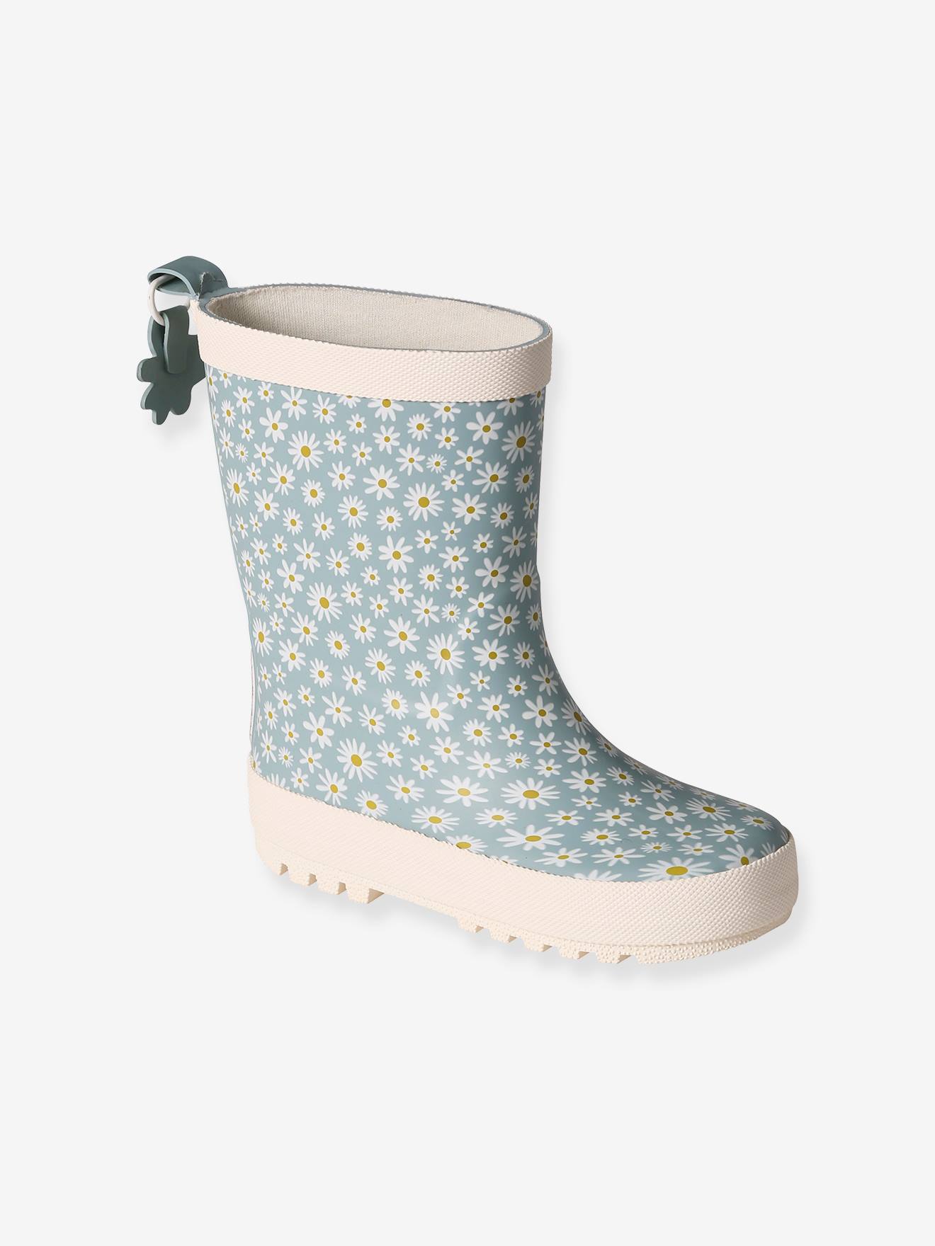 Bottes de pluie caoutchouc imprim enfant collection maternelle bleu imprim