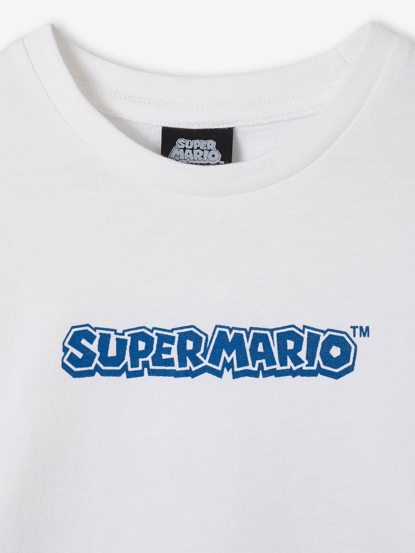 T shirt manches longues Mario et Luigi gar on blanc