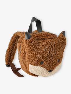 Junge-Accessoires-Tasche-Kinder Rucksack aus Teddyfleece, Fuchs