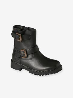 Schuhe-Mädchen Stiefel mit Riemen und Reissverschluss