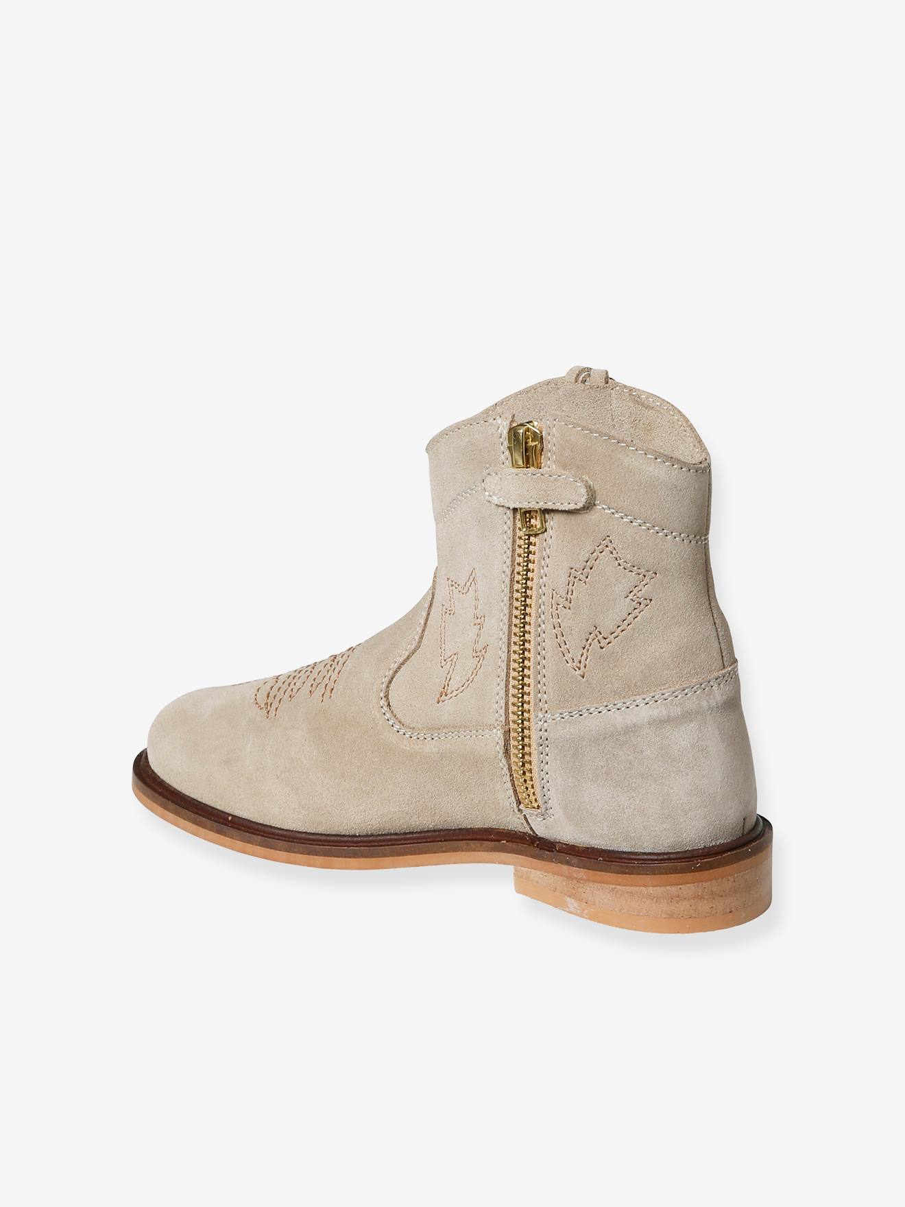 Mädchen Cowboy-Boots Mit Reissverschluss - Camel, Schuhe