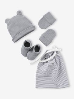 Baby-Baby-Set: Mütze, Fäustlinge & Schühchen Oeko-Tex