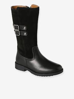 Chaussures-Bottes cavalières zippées cuir fille