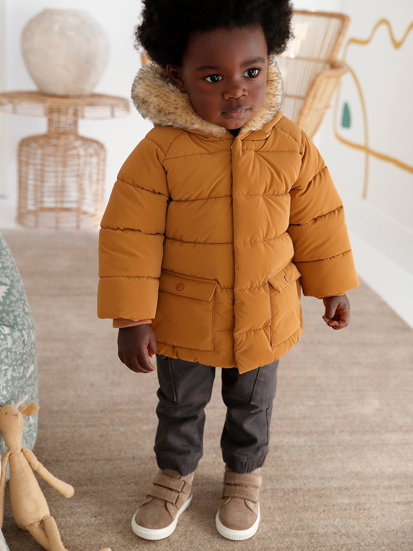 Ensemble Bébé Bear Mood - Bonnet + Snood + Moufles En Sherpa - Garçon, Doux Et Chaud - 13