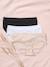 3er-Pack nahtlose Umstands-Shortys aus Mikrofaser graublau+hellrosa+schwarz+grau+weiss 