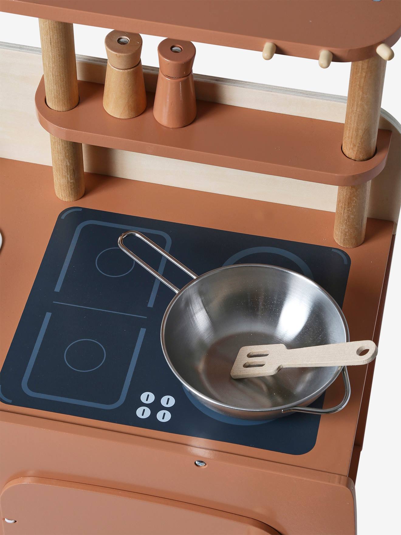 Cuisinette électronique pour enfant de luxe, en bois avec accessoires en  acier inoxydable, 3 ans et plus