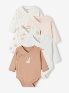 Baby-Body-5er-Pack Baby Wickelbodys, lange Ärmel Oeko-Tex