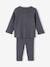 Baby-Set: Jäckchen & Hose, Strick hellgrau meliert+schiefergrau+weiss 