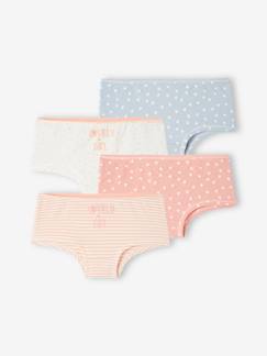 Mädchen-Unterwäsche-4er-Pack Mädchen Shortys BASICS