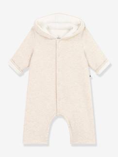 Baby-Latzhose, Overall-Wattierter Baby Overall mit Kapuze PETIT BATEAU