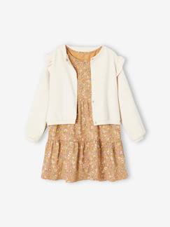 Fille-Ensemble robe et cardigan à volants fille