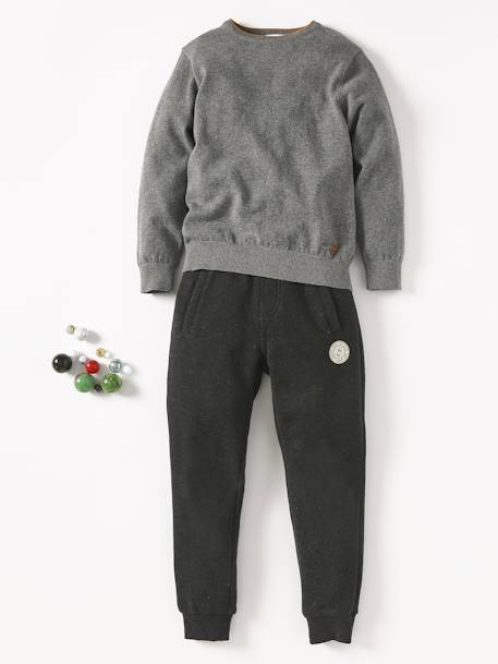 Jungen Sweathose BASIC Oeko-Tex dunkelblau+grau meliert+hellbraun+marine meliert+rot+schwarz+schwarz meliert+senfgelb+tannengrün 