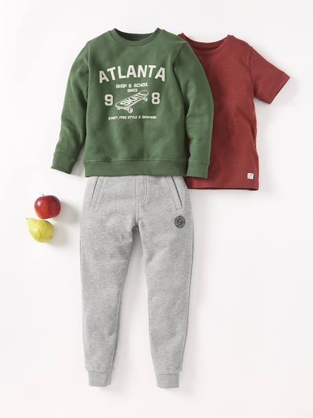 Jungen Sweathose BASIC Oeko-Tex dunkelblau+grau meliert+hellbraun+marine meliert+rot+schwarz+schwarz meliert+senfgelb+tannengrün 