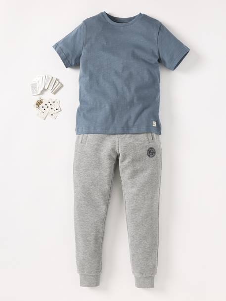 Jungen Sweathose BASIC Oeko-Tex dunkelblau+grau meliert+marine meliert+schwarz meliert+tannengrün+weiß meliert 