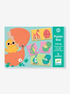 Spielzeug-Lernspiele-Puzzle-6er-Set Baby Puzzles Duo Articolo DJECO, Tierbabys