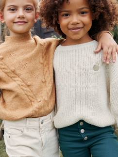 Mädchen-Pullover, Strickjacke, Sweatshirt-Pullover-Mädchen Pullover mit Zopfmuster