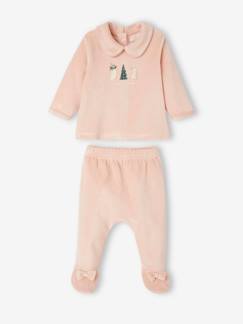 Baby-Strampler, Pyjama, Overall-Weihnachtlicher Baby Samt-Pyjama Oeko-Tex