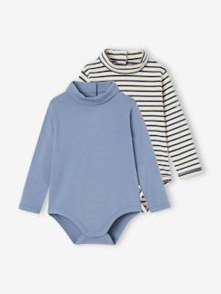 Baby-T-Shirt, Unterziehpulli-T-Shirt-2er-Pack Baby Bodys mit Rollkragen Oeko-Tex