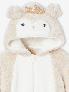 Mädchen-Pyjama, Overall-Mädchen Plüschoverall Eule