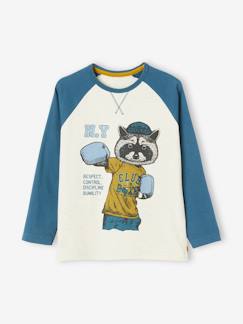 Garçon-T-shirt, polo, sous-pull-T-shirt-Tee-shirt sport motif raton boxeur garçon manches raglan