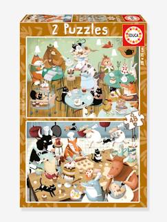 Spielzeug-Lernspiele-Puzzle-2 Kinder Puzzles Geschichten aus dem Wald EDUCA, 48 Teile