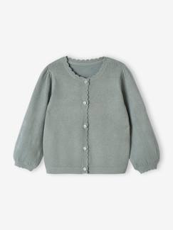 Baby-Pullover, Strickjacke, Sweatshirt-Mädchen Baby Strickjacke mit Ajourmuster Oeko-Tex