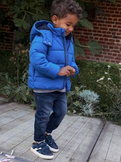 Junge-Mantel, Jacke-Jungen 2-in-1-Steppjacke mit Fleecefutter