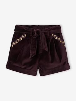 Mädchen-Shorts-Mädchen-Shorts in Velours