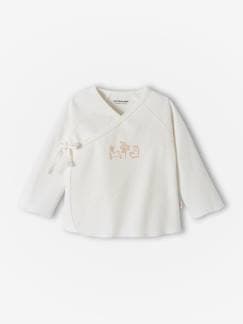 Baby-T-Shirt, Unterziehpulli-Baby Wickeljacke, Bio-Baumwolle Oeko-Tex