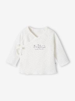 Baby-T-Shirt, Unterziehpulli-T-Shirt-Baby Wickeljacke, Bio-Baumwolle Oeko-Tex