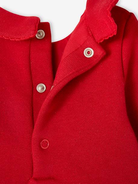 Ensemble Noël bébé : robe, bandeau et collants rouge 