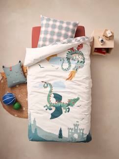 Linge de maison et décoration-Linge de lit enfant-Parure fourre de duvet + taie d'oreiller DRAGONS