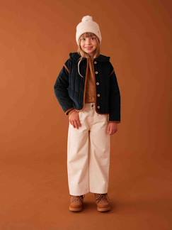 Fille-Manteau, veste-Veste-Veste kiltée en velours fille