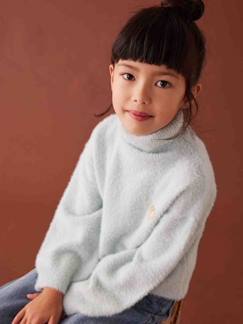 Mädchen-Pullover, Strickjacke, Sweatshirt-Pullover-Rollkragenpullover