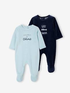 Baby-Strampler, Pyjama, Overall-2er-Pack Baby Samt-Strampler BASIC Oeko-Tex