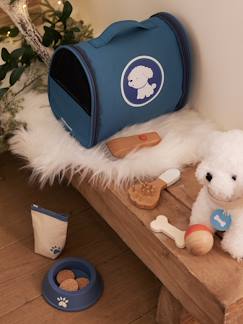 Peluche animal de compagnie + accessoires en bois FSC®